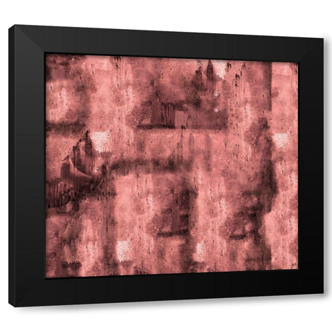 Abstract Red Black Modern Wood Framed Art Print by Wiley, Marta