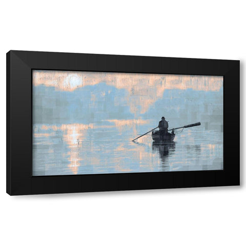Peace Sunset Black Modern Wood Framed Art Print with Double Matting by Wiley, Marta