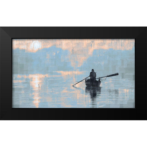 Peace Sunset Black Modern Wood Framed Art Print by Wiley, Marta