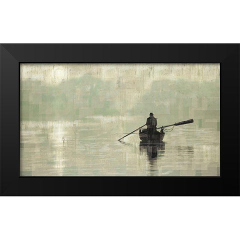 Peace Sandy Black Modern Wood Framed Art Print by Wiley, Marta