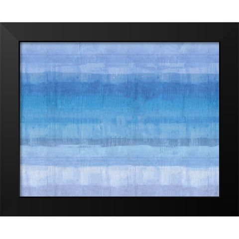 Ocean study Blue Black Modern Wood Framed Art Print by Wiley, Marta