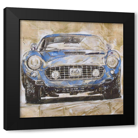 Blue Car light Black Modern Wood Framed Art Print by Wiley, Marta