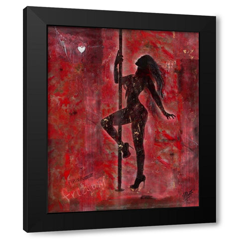 Pole Dancer II Black Modern Wood Framed Art Print with Double Matting by Wiley, Marta