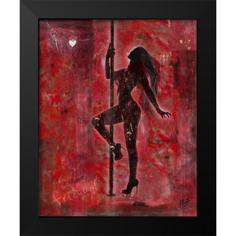 Pole Dancer II Black Modern Wood Framed Art Print by Wiley, Marta