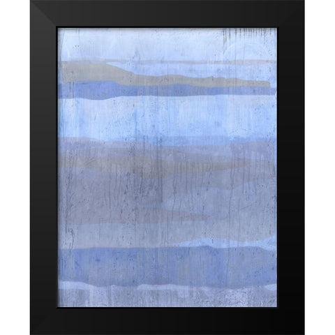 Blue Abstract  V Black Modern Wood Framed Art Print by Wiley, Marta