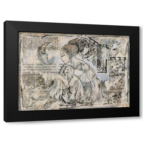 Daydream Black Modern Wood Framed Art Print with Double Matting by Wiley, Marta