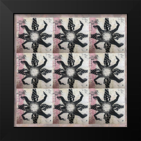 Fancy Footwork Abstract Black Modern Wood Framed Art Print by Wiley, Marta