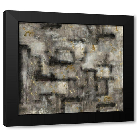 Crackle Brown White Black Modern Wood Framed Art Print by Wiley, Marta