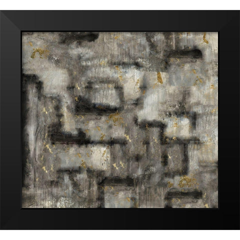 Crackle Brown White Black Modern Wood Framed Art Print by Wiley, Marta