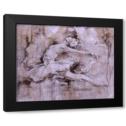 Ballerina - Light Black Modern Wood Framed Art Print with Double Matting by Wiley, Marta