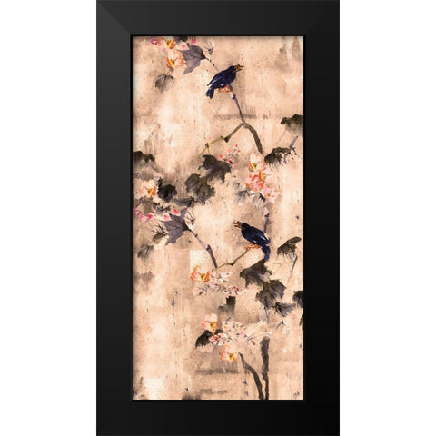 Song Bird Sepia Black Modern Wood Framed Art Print by Wiley, Marta