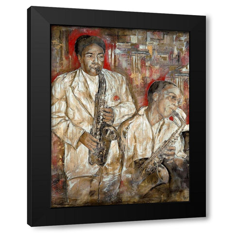 Jazz Musicians I Black Modern Wood Framed Art Print with Double Matting by Wiley, Marta