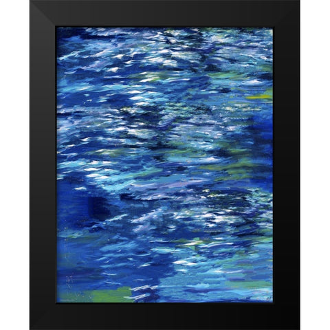 Blue River Study V Black Modern Wood Framed Art Print by Wiley, Marta