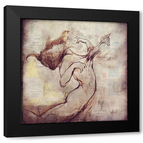 Heart Free Black Modern Wood Framed Art Print with Double Matting by Wiley, Marta