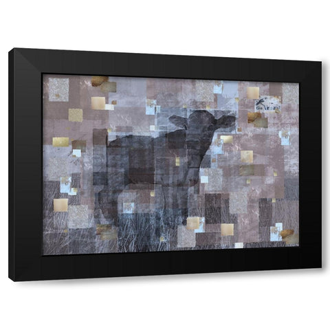 VEGAN- Soft Black Modern Wood Framed Art Print by Wiley, Marta