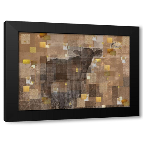 VEGAN- Beige Black Modern Wood Framed Art Print with Double Matting by Wiley, Marta