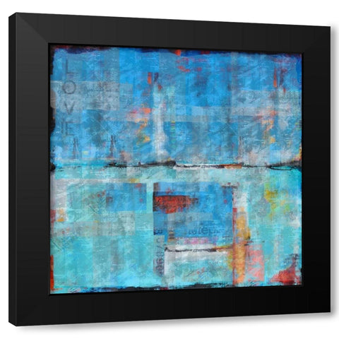 Abstract Light Black Modern Wood Framed Art Print with Double Matting by Wiley, Marta
