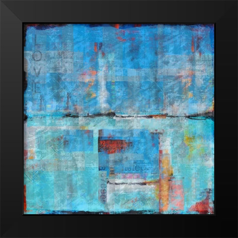 Abstract Light Black Modern Wood Framed Art Print by Wiley, Marta