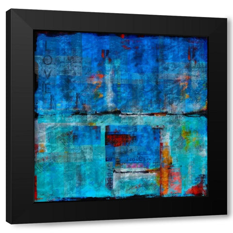 Abstract Dark Black Modern Wood Framed Art Print with Double Matting by Wiley, Marta