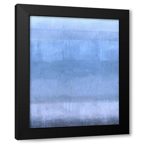 Sand Blue Abstract Light Black Modern Wood Framed Art Print with Double Matting by Wiley, Marta