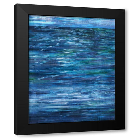 Blue Ocean Day Black Modern Wood Framed Art Print with Double Matting by Wiley, Marta