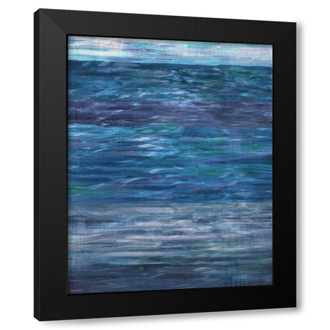 Blue Day Ocean II Black Modern Wood Framed Art Print with Double Matting by Wiley, Marta