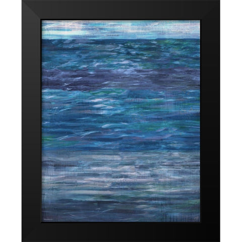 Blue Day Ocean II Black Modern Wood Framed Art Print by Wiley, Marta