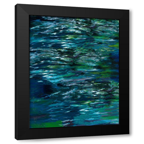 Green River Study Black Modern Wood Framed Art Print with Double Matting by Wiley, Marta