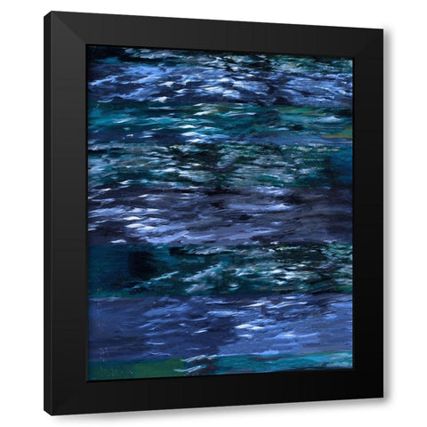 Blue River Study III Black Modern Wood Framed Art Print by Wiley, Marta