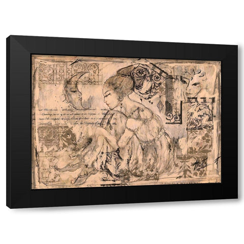 Daydream II Black Modern Wood Framed Art Print with Double Matting by Wiley, Marta