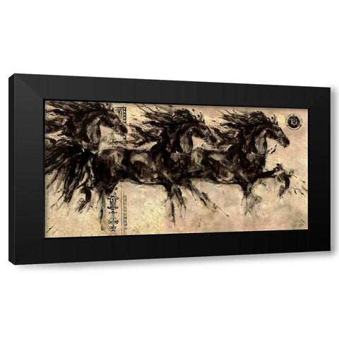 Lepa Zena 30 Black Modern Wood Framed Art Print with Double Matting by Wiley, Marta