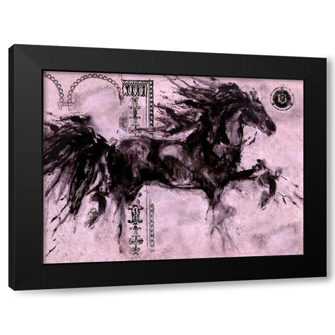 Lepa Zena Color VIIII Black Modern Wood Framed Art Print with Double Matting by Wiley, Marta