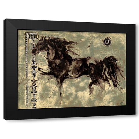Lepa Zena 1 Black Modern Wood Framed Art Print with Double Matting by Wiley, Marta