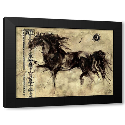 Lepa Zena 12 Black Modern Wood Framed Art Print with Double Matting by Wiley, Marta
