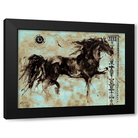 Lepa Zena 18 Black Modern Wood Framed Art Print with Double Matting by Wiley, Marta