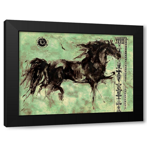 Lepa Zena 19 Black Modern Wood Framed Art Print with Double Matting by Wiley, Marta
