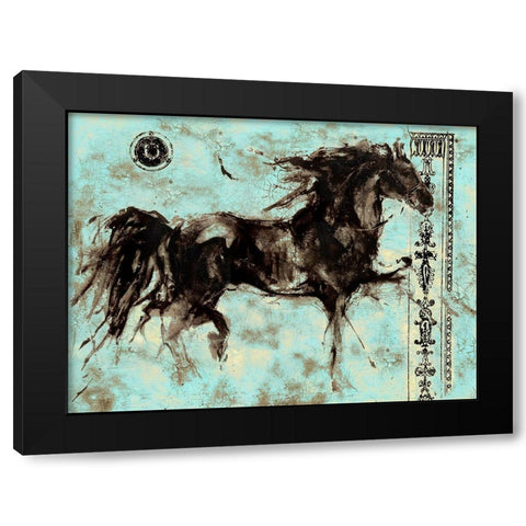 Leap Zena 22 Black Modern Wood Framed Art Print with Double Matting by Wiley, Marta