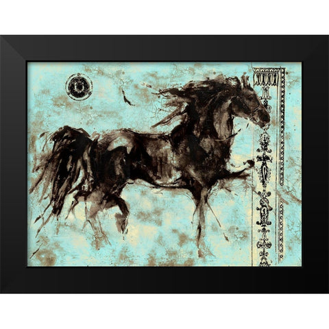 Leap Zena 22 Black Modern Wood Framed Art Print by Wiley, Marta