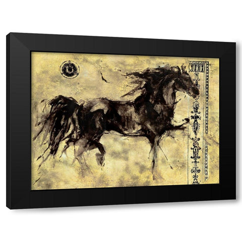 Lepa Zena 23 Black Modern Wood Framed Art Print with Double Matting by Wiley, Marta