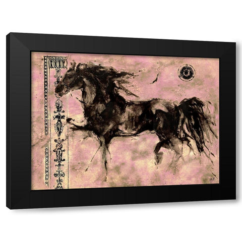 Lepa Zena 25 Black Modern Wood Framed Art Print with Double Matting by Wiley, Marta