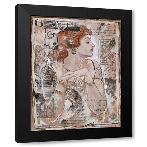 Vintage Doll I Black Modern Wood Framed Art Print with Double Matting by Wiley, Marta