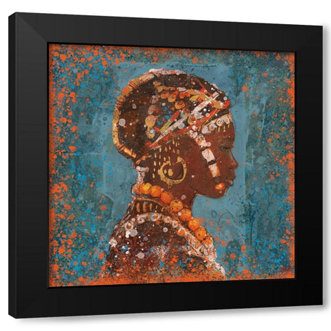 African Portrait III Black Modern Wood Framed Art Print with Double Matting by Wiley, Marta
