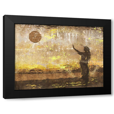 Hawain Sun Salutation Black Modern Wood Framed Art Print with Double Matting by Wiley, Marta