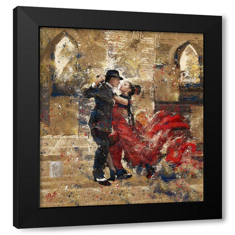 Tango I Black Modern Wood Framed Art Print with Double Matting by Wiley, Marta