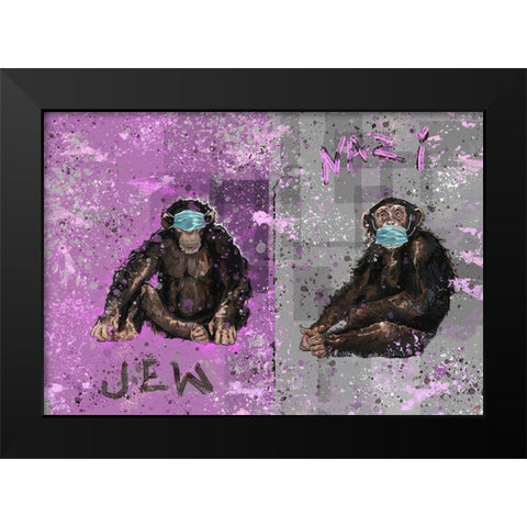 Monkey Mind I Black Modern Wood Framed Art Print by Wiley, Marta