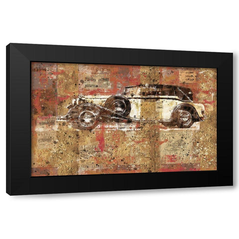 Vintage White Car Black Modern Wood Framed Art Print with Double Matting by Wiley, Marta