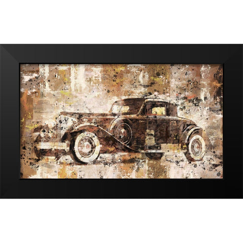 Vintage Black Car Black Modern Wood Framed Art Print by Wiley, Marta