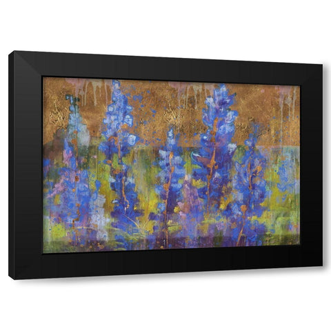 Blue Bonnet Golden Black Modern Wood Framed Art Print with Double Matting by Wiley, Marta