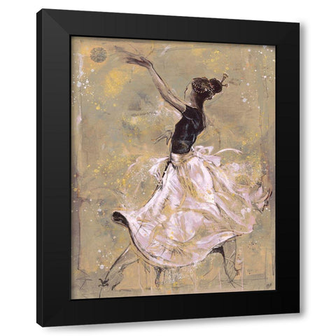 Living The Dream- Gold Black Modern Wood Framed Art Print by Wiley, Marta