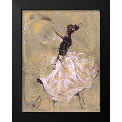 Living The Dream- Gold Black Modern Wood Framed Art Print by Wiley, Marta